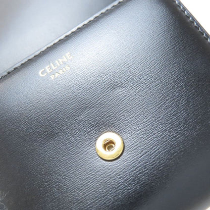 Celine Triomphe Flap Folding Wallet With Coin Purse Calf Women