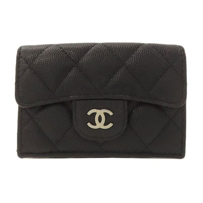 Chanel Matelasse Coco Mark Gold Hardware Bifold Wallet With Coin Purse Grained