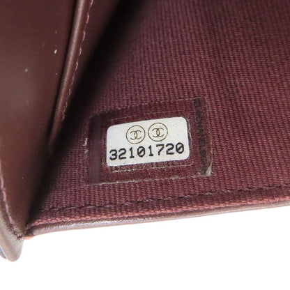 Chanel Matelasse Coco Mark Gold Hardware Bifold Wallet With Coin Purse Grained