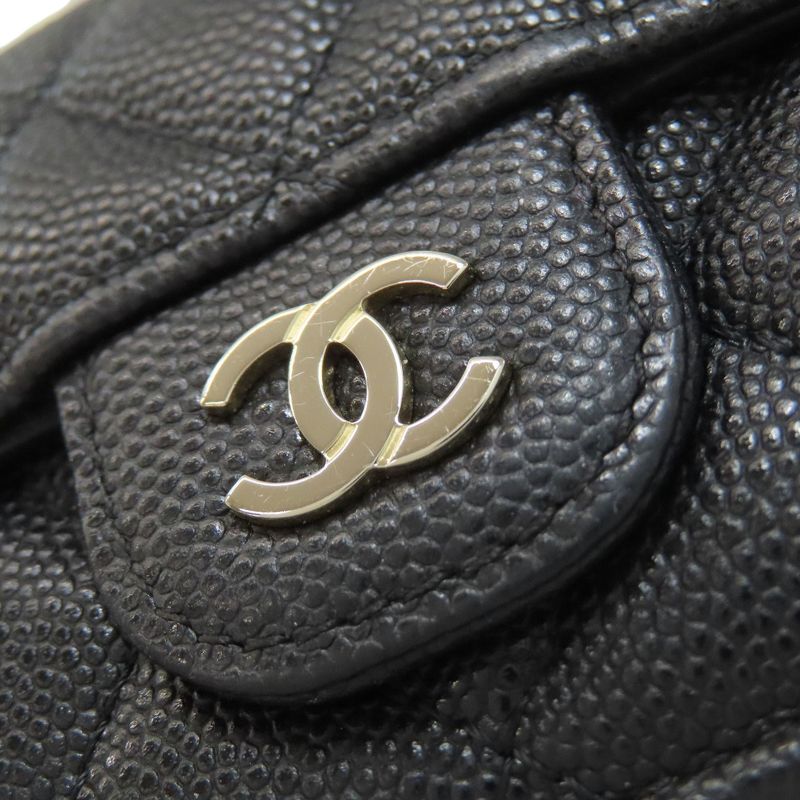 Chanel Matelasse Coco Mark Gold Hardware Bifold Wallet With Coin Purse Grained