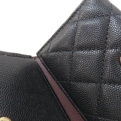 Chanel Matelasse Coco Mark Gold Hardware Bifold Wallet With Coin Purse Grained