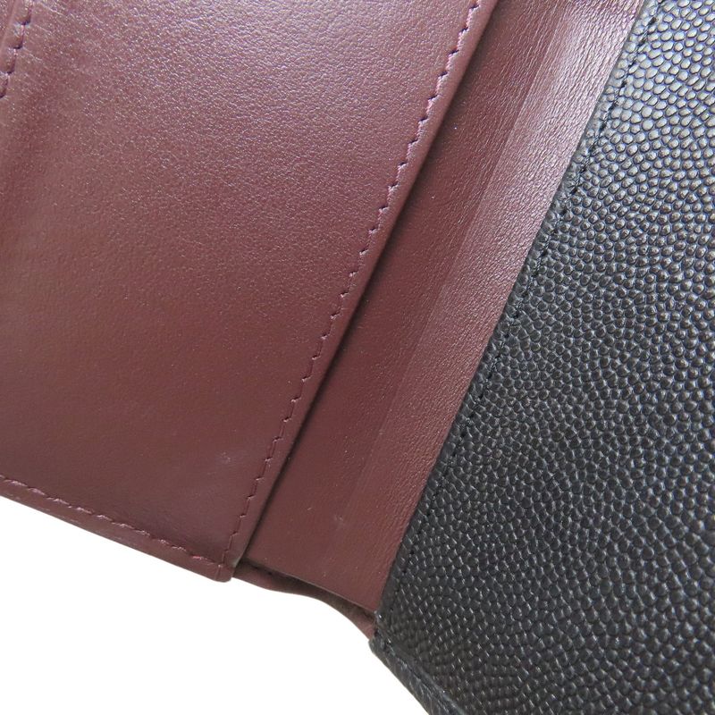 Chanel Matelasse Coco Mark Gold Hardware Bifold Wallet With Coin Purse Grained