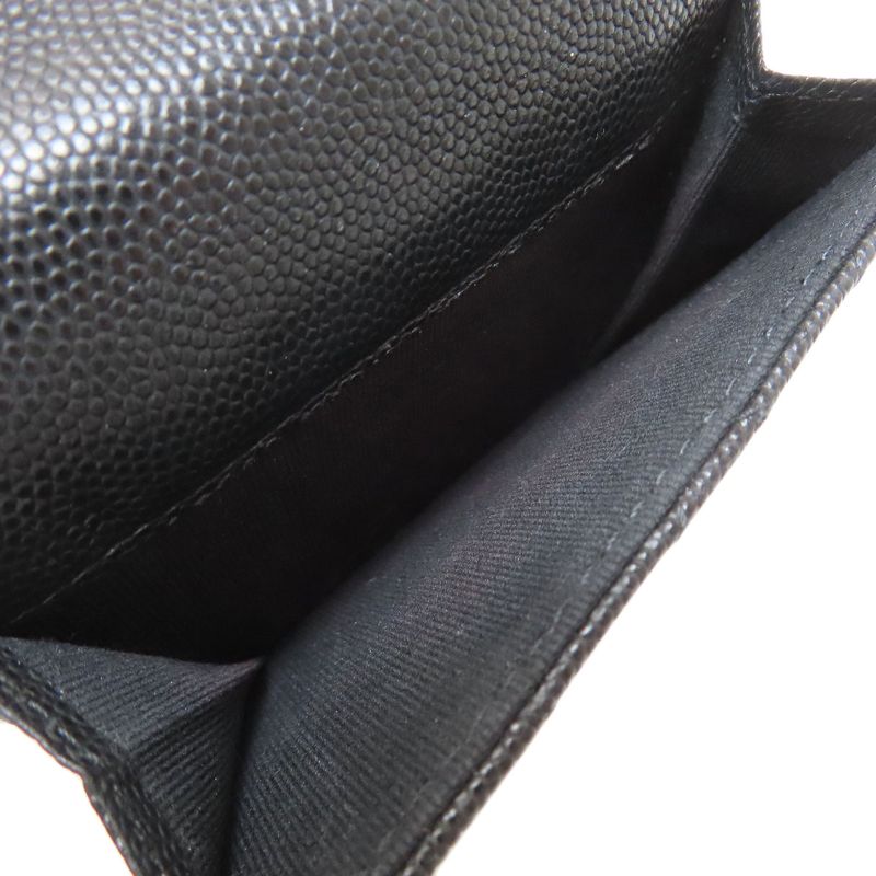 Chanel Matelasse Coco Mark Gold Hardware Bifold Wallet With Coin Purse Grained