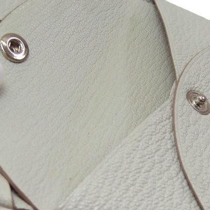 Hermes Calvi Duo Silver Hardware Card Case Chevre Women