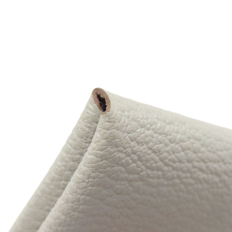 Hermes Calvi Duo Silver Hardware Card Case Chevre Women