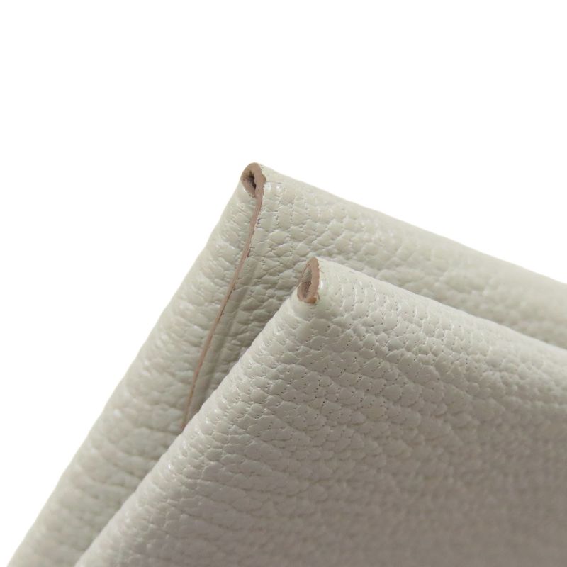 Hermes Calvi Duo Silver Hardware Card Case Chevre Women