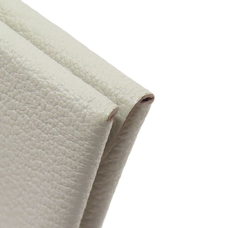 Hermes Calvi Duo Silver Hardware Card Case Chevre Women