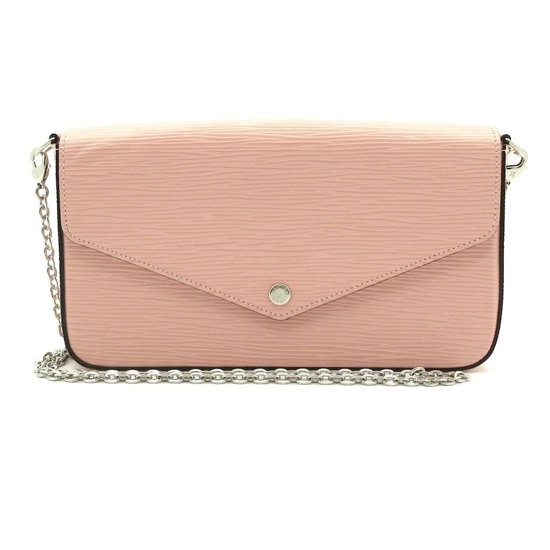 Louis Vuitton Wallet Epi Pochette Felicie M62467 Rose Ballerine Chain Wallet
