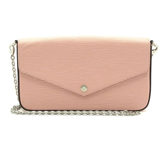 Louis Vuitton Wallet Epi Pochette Felicie M62467 Rose Ballerine Chain Wallet