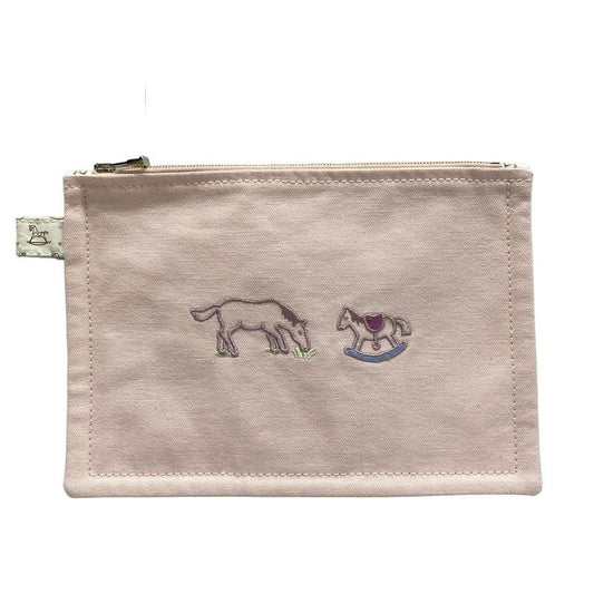 Hermes Pouch Trousse Flat PM Pink Baby Line/adada Cotton
