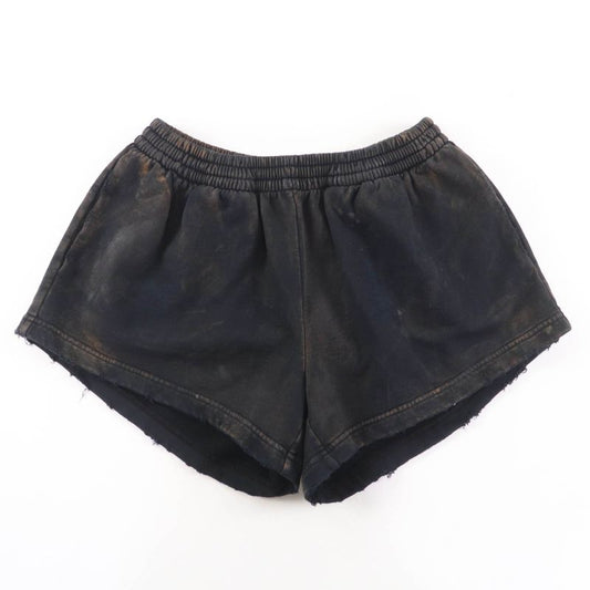 Balenciaga 23SS 744725 100% Cotton Destroyed Running Shorts Brownish XS Genuine