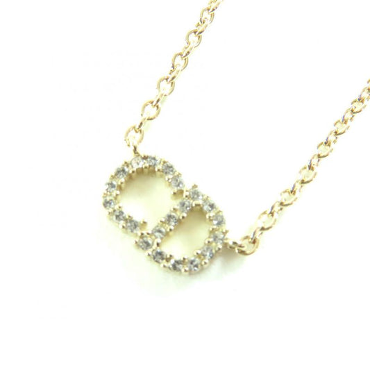 ◇dior Clair D Lune Necklace CD Logo Rhinestone Cles Clair D Lune Necklace Gold