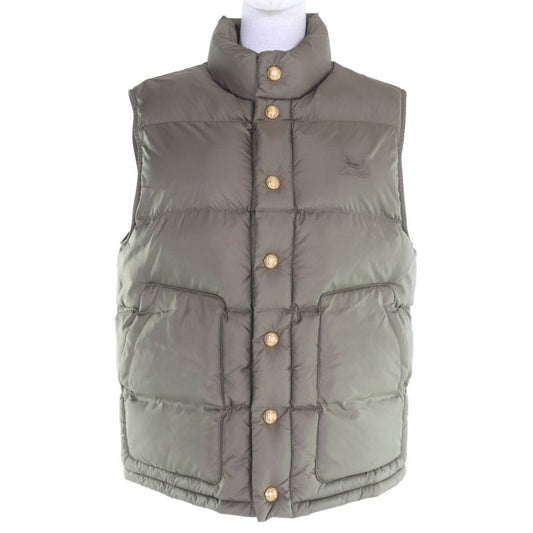 ◇celine 2w396880n Down Vest With Logo Embroidery And Gold Buttons Khaki 36 With