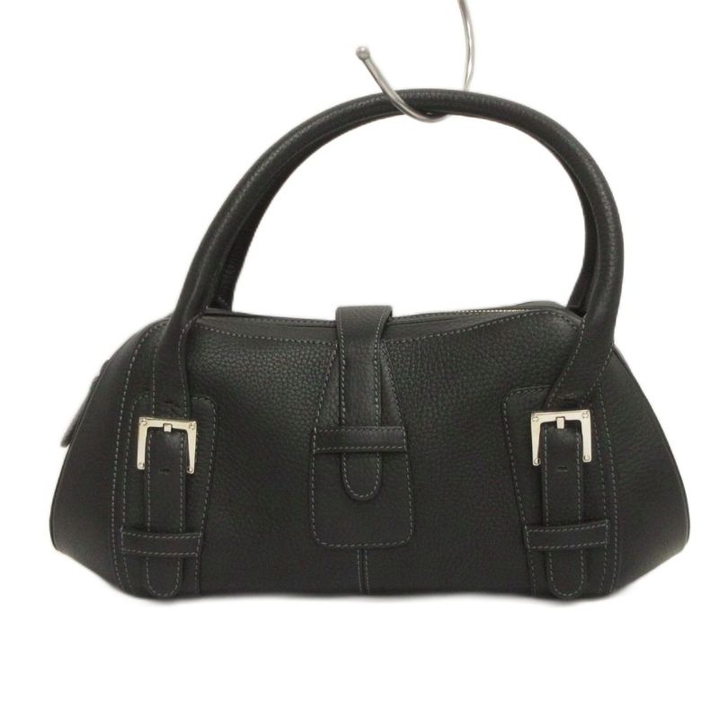 Loewe Senda Mini Boston Handbag Belt Leather Black Bag