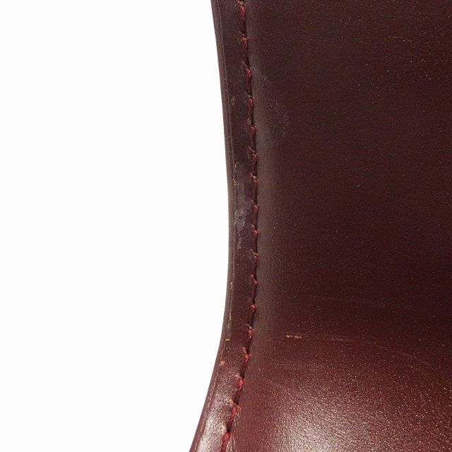 Cartier Mastline Leather Hand Shoulder Bag Logo Old Vintage Bordeaux Women