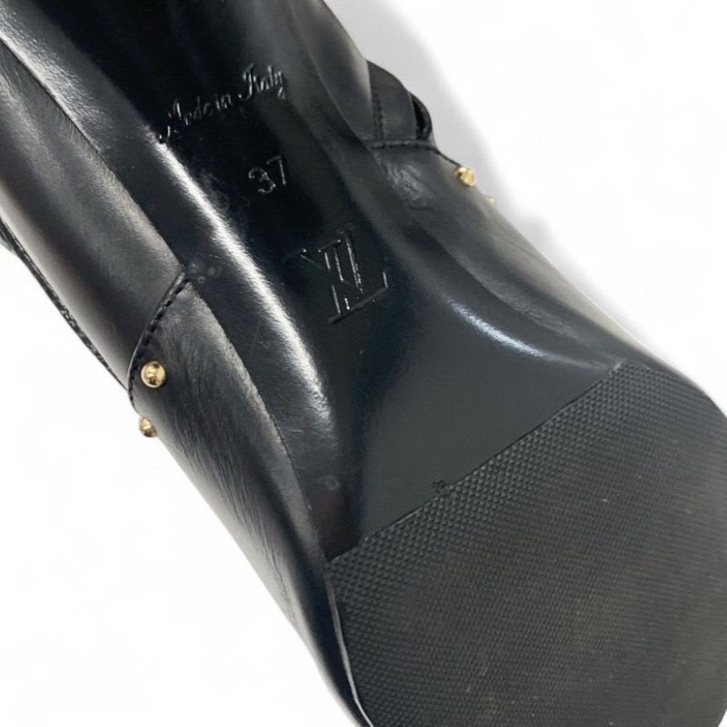 Louis Vuitton Silhouette Line Monogram Boots Short Shoes Leather Black