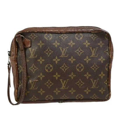 Louis Vuitton Clutch Bag Monogram Second Bag Brown 01bs070