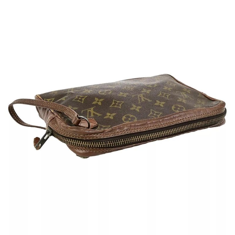 Louis Vuitton Clutch Bag Monogram Second Bag Brown 01bs070