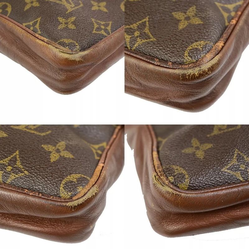 Louis Vuitton Clutch Bag Monogram Second Bag Brown 01bs070