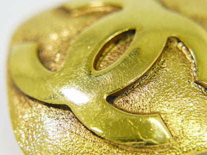 Authentic Chanel Coco Mark Earrings GP Gold Plated Coco Mark Accessories