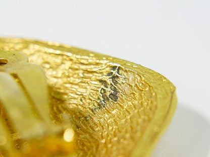 Authentic Chanel Coco Mark Earrings GP Gold Plated Coco Mark Accessories