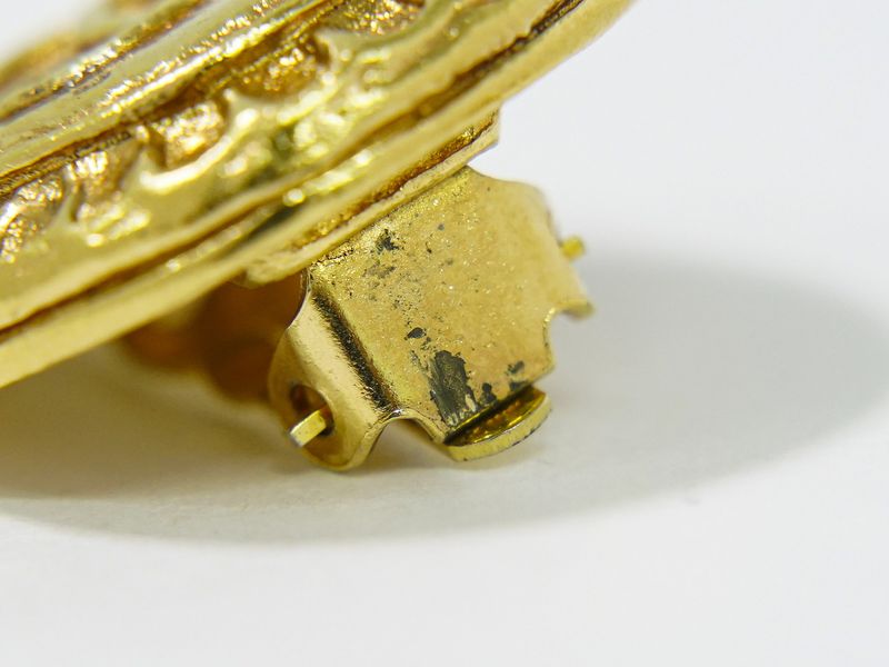 Authentic Chanel Coco Mark Earrings GP Gold Plated Coco Mark Accessories