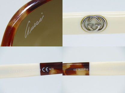 Authentic Gucci Interlocking G Tortoiseshell Pattern Sunglasses Plastic Brown