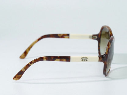 Authentic Gucci Interlocking G Tortoiseshell Pattern Sunglasses Plastic Brown