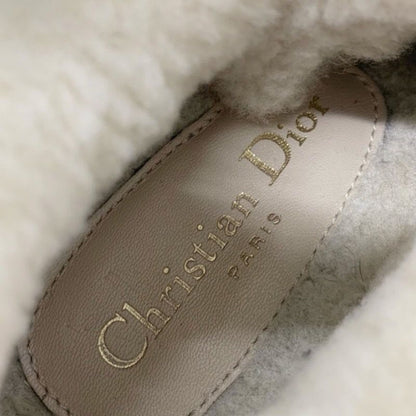 Christian Dior Walkn Sneakers Shoes Fabric Mouton Beige White Logo