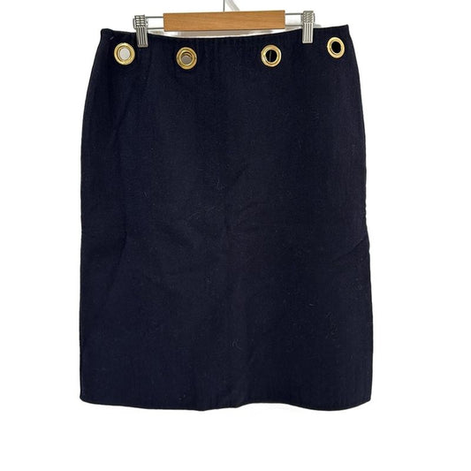Celine Skirt Size 44 L Women's Beauty - Dark Navy Knee Length