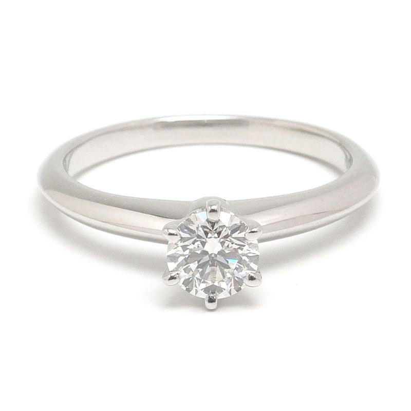 Tiffany & Co Classic Solitaire Ring Approx 6.5-7 0.38ct