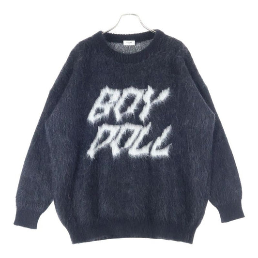 Celine 22AW BOY DOLL Brushed Silk Mohair Knit Black 2ac73997s