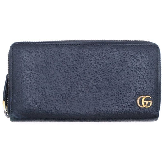 Gucci GG Marmont Round Zipper Long Wallet 428736 Black