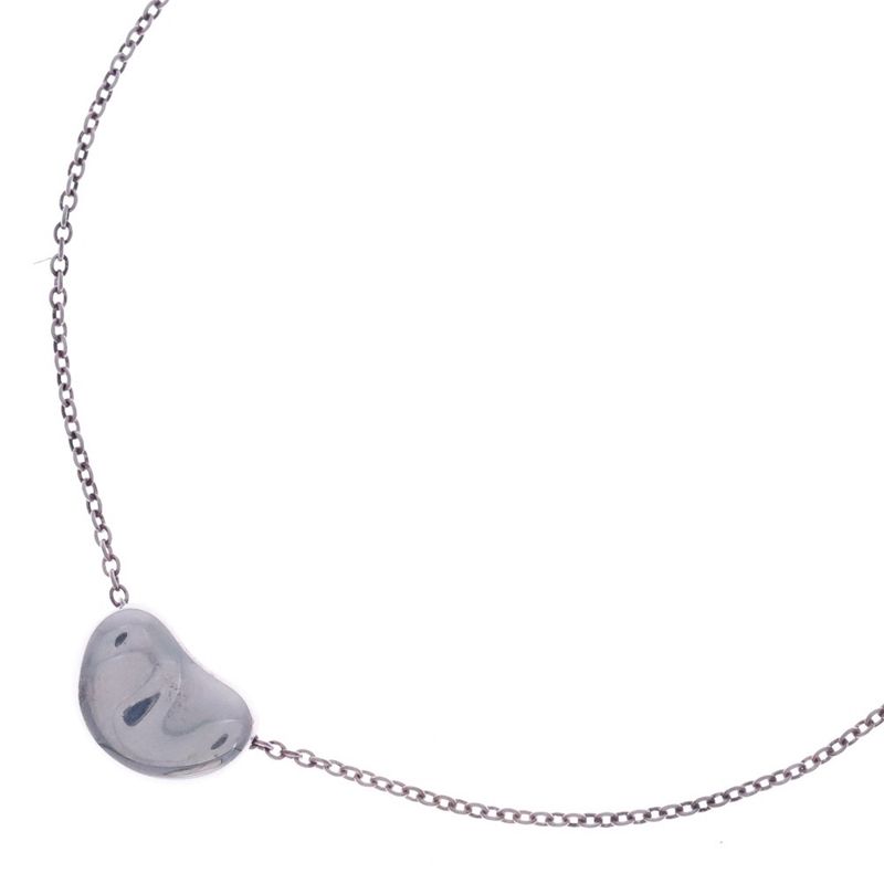 Tiffany & Co Bean Chain Pendant Necklace In Silver