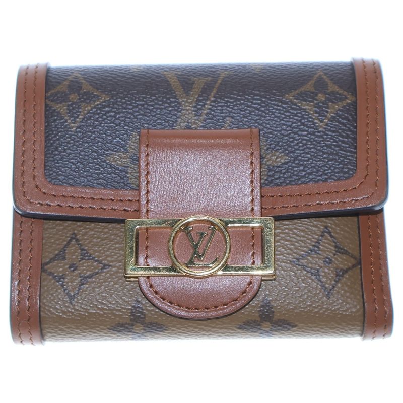 Louis Vuitton Monogram Reverse Portefeuille Dauphine Compact Wallet Trifold