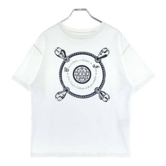 Hermes 20SS Harness Print Short Sleeve T-shirt Women White