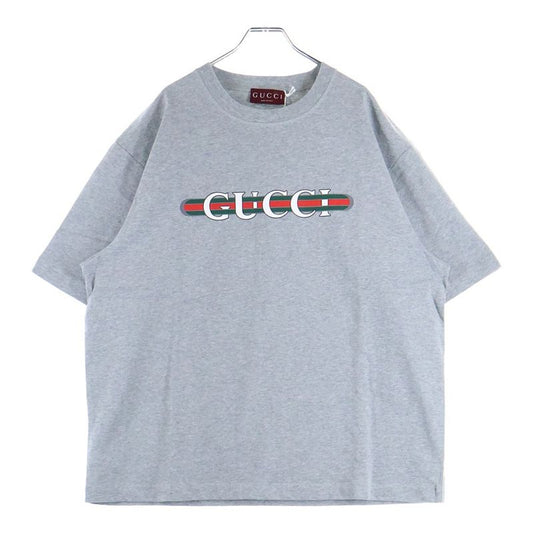 Gucci 25SS Web Stripe Logo Printed Crew Neck Short Sleeved T-shirt Cut And Sewn