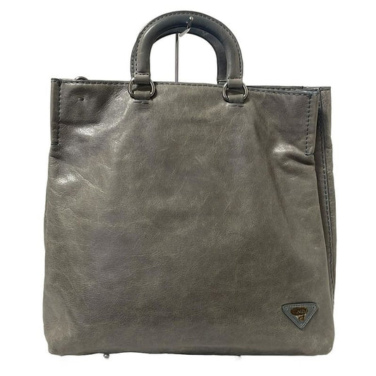 Prada Tote Bag - Grey And Blue Leather Tag Leather