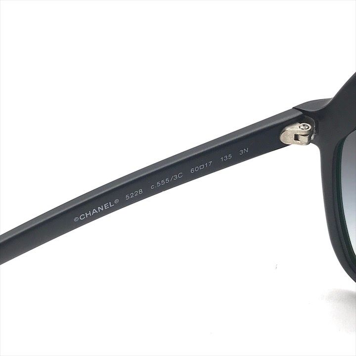 Chanel CC Logo Sunglasses Eyewear Black Case