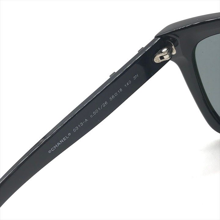 Chanel CC Logo Sunglasses Eyewear Black Case