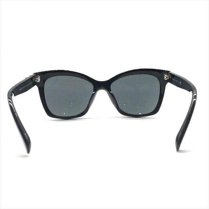 Chanel CC Logo Sunglasses Eyewear Black Case