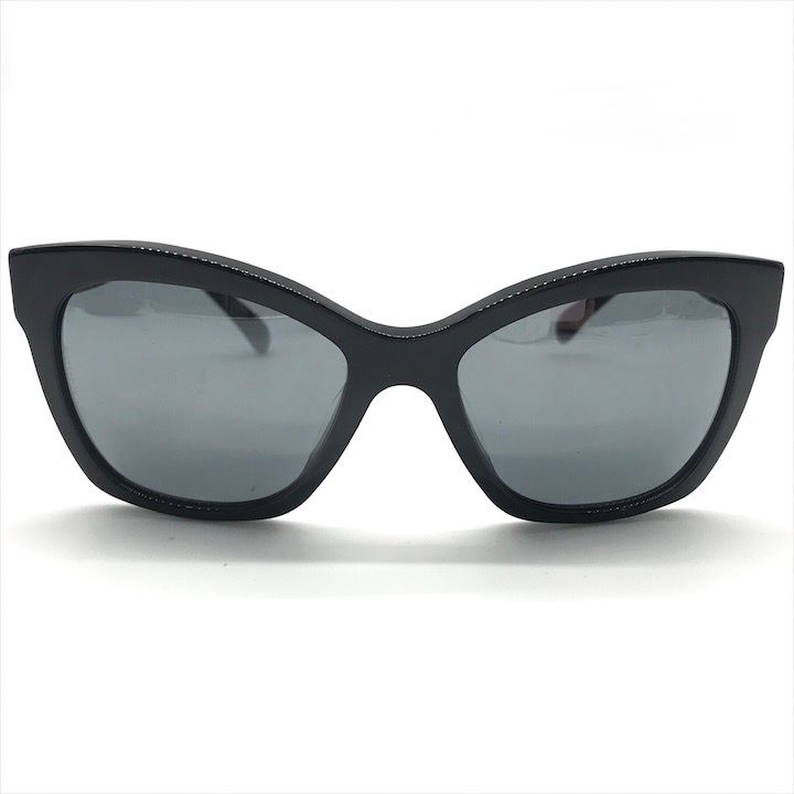 Chanel CC Logo Sunglasses Eyewear Black Case