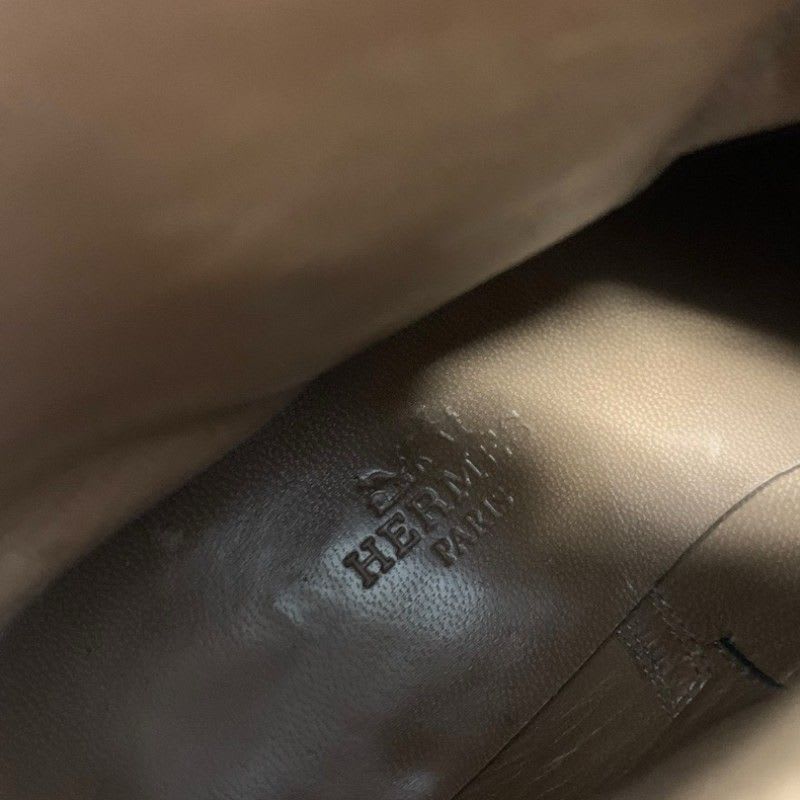 Hermes Neo Boots Short Shoes Leather Black Silver Kelly Hardware