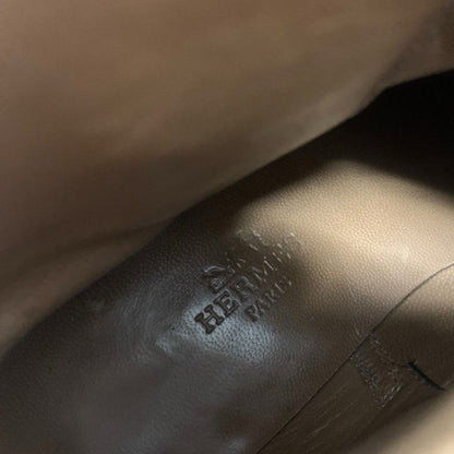 Hermes Neo Boots Short Shoes Leather Black Silver Kelly Hardware