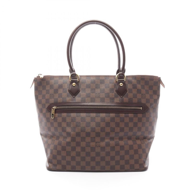 Louis Vuitton Tote Bag Saleya GM Damier Ebene N51181 PVC Coated Canvas Leather