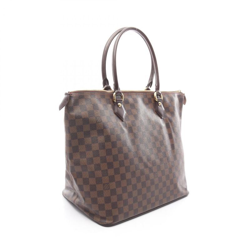 Louis Vuitton Tote Bag Saleya GM Damier Ebene N51181 PVC Coated Canvas Leather