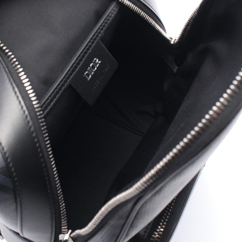 Dior Waist Bag Body Bag Rider Mini Suring Bag CD Diamond Black PVC Coated