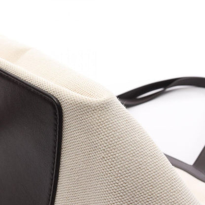 Bottega Veneta Tote Bag Large Flip Flap 754915 Natural Dark Brown Canvas