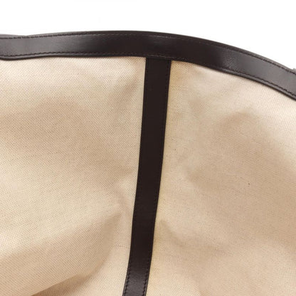 Bottega Veneta Tote Bag Large Flip Flap 754915 Natural Dark Brown Canvas