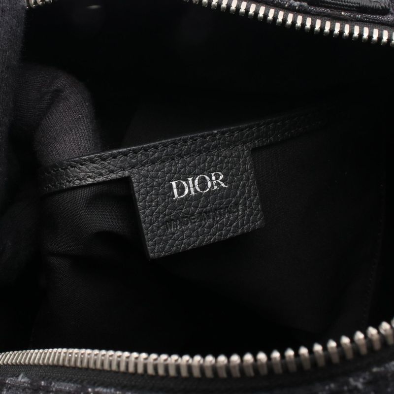 Dior Backpack Sac Backpack Safari Oblique Black Canvas Leather Oblique Safari